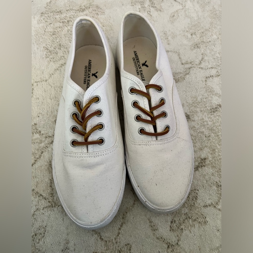 American Eagle White Slide on Sneakers